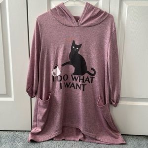 Cute Cat lounge pullover with hood with cat ears